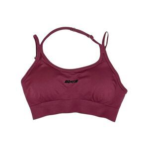BO + TEE Burgundy Sports Bra